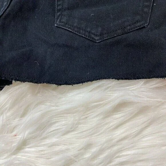 3 FOR $20 Forever 21 High Rise Chain Shorts 31 Embellished Black Denim Cut Off - Picture 4 of 5